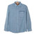 Men's Long-Sleeved Cotton Shirt in Denim Blue from India 'Bold Flair in Sky Blue'