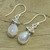 Moonstone Earrings in Sterling Silver from India 'Misty Morn'