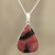 Natural Rhodonite Pendant Necklace from India 'Calming Earth'