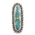 Star Pattern Composite Turquoise Cocktail Ring from India 'Alluring Blue'