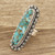 Star Pattern Composite Turquoise Cocktail Ring from India 'Alluring Blue'