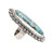 Star Pattern Composite Turquoise Cocktail Ring from India 'Alluring Blue'