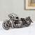 Handcrafted Rustic Sculpture of Recycled Auto Parts 'Rustic Standard Motorbike'
