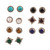 Handmade Multi-Gemstone Stud Earrings Set of 7 'Everyday Looks'