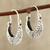 Sterling Silver Hoop Earrings Crafted in India 'Mystic Cradle'