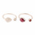 Garnet and Cultured Pearl Wrap Rings from India Pair 'Stylish Flavor'