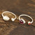 Garnet and Cultured Pearl Wrap Rings from India Pair 'Stylish Flavor'