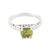 Faceted Peridot Solitaire Ring from India 'Sparkling Crown'