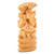 Ganesha and Serpent-Themed Kadam Wood Sculpture from India 'Seshnag'