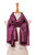 Silk Wrap Scarf in Solid Plum from Thailand 'Otherworldly in Plum'