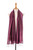 Silk Wrap Scarf in Solid Plum from Thailand 'Otherworldly in Plum'