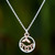 Rose Gold Accented Sterling Silver Whale Necklace 'Whale Splash'