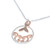 Rose Gold Accented Sterling Silver Whale Necklace 'Whale Splash'