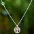Rose Gold Accented Tree Pendant Necklace from Thailand 'Tree Corona'