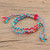 Glass Beaded Macrame Strand Bracelet from Guatemala 'Solola Fiesta'