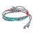 Artisan Crafted Glass Beaded Macrame Bracelet 'Colorful Fiesta'