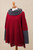 Crimson Red and Grey Alpaca Blend Knit Long Sleeve Sweater 'Toasty'