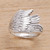 Sterling Silver Wing Band Ring from Bali 'Wing Feathers'