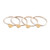 Sterling Silver and Brass Heart Stacking Rings Set of 4 'Heart Royalty'