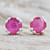 Faceted Ruby Stud Earrings from Thailand 'Sparkling Gems'