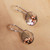 Abstract Taxco Sterling Silver and Copper Drop Earrings 'Celestial Center'