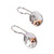 Abstract Taxco Sterling Silver and Copper Drop Earrings 'Celestial Center'