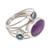 Amethyst and Blue Topaz Cocktail Ring from Bali 'Beautiful Accompaniment'