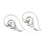Curling Sterling Silver Dangle Earrings from Bali 'Peaceful Curls'