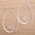 Curling Sterling Silver Half-Hoop Earrings from Bali 'Spiral Curls'