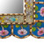 Floral Motif Reverse-Painted Glass Wall Mirror 'Beautiful Arrangement'