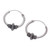 Handcrafted Sterling Silver Hoop Earrings Set of 3 'Thai Intricacy'