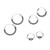 Sterling Silver Hoop Earrings Crafted in Thailand Set of 3 'Thai Patterns'