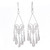 Handmade Sterling Silver Filigree Chandelier Earrings 'Diamond Fountains'