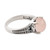 Rose Quartz Single-Stone Ring Crafted in India 'Gleaming Pink'