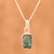 Apatite Nugget Pendant Necklace Crafted in India 'Appealing Sea'