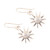 Sterling Silver Sunflower Dangle Earrings from India 'Sunflower Glitter'