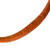 Braided Leather Necklace in Saffron from Ghana 'Mpusia in Saffron'