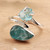 Blue Apatite Wrap Ring Crafted in India 'Apatite Nuggets'