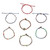 Colorful Glass Beaded Macrame Bracelets Set of 7 'Histories'