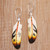 Cultured Pearl Feather Dangle Earrings from Bali 'Stunning Feathers'