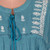 Hand Embroidered Teal Cotton Blouse 'Casual Charm'