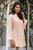 Hand Embroidered Pink Cotton Tunic from India 'Spring Dance'