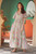 Flutter Sleeve Cotton Maxi Dress from India 'Floral Symphony'