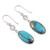 Rainbow Moonstone and Composite Turquoise Silver Earrings 'Celestial Light'