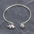 Thai Karen Hill Tribe Silver Cuff Elephant Bracelet 'Song of the Mountains'