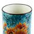 Sunflower Motif Ceramic Vase from Mexico 'Brilliant Sunflower'