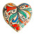 Handmade Heart Shaped Ceramic Jewelry Box 'Flourishing Heart'