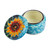 Hand Painted Sunflower Ceramic Jewelry Box 'Brilliant Sunflower'