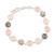 24-Carat Multi-Gemstone Link Bracelet in Pink from India 'Soft Round Glitter'