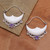 Amethyst Crescent Moon Hoop Earrings from Bali 'Sleeping Moons'